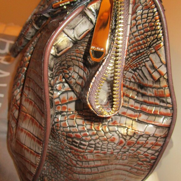 Brahmin Faye Tri-Texture Fall Tortoise Satchel - Picture 3 of 14